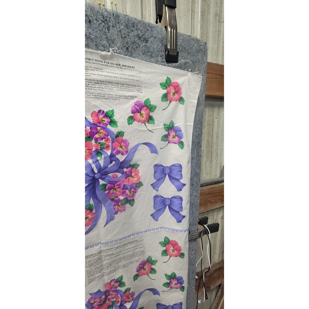 Sewing Pansies Bows & Applique 2 Panels Bundle - Picture 6 of 14